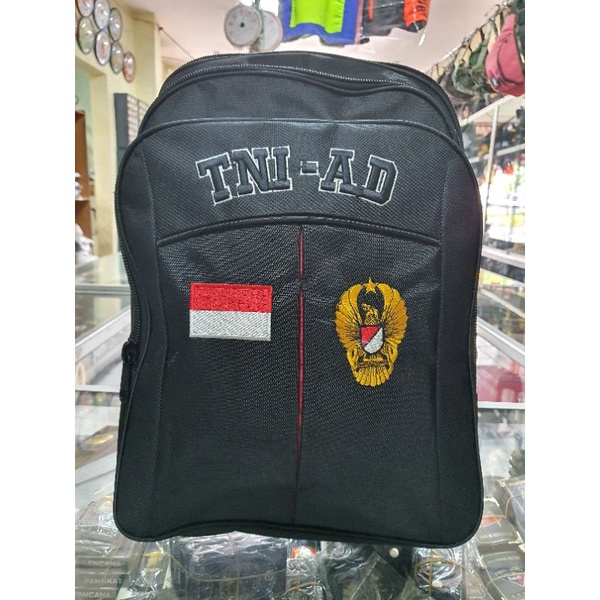 tas multi laptop TNI AD| tas besar | tas tebal | tas untuk Laptop Hitam | Tas gunung