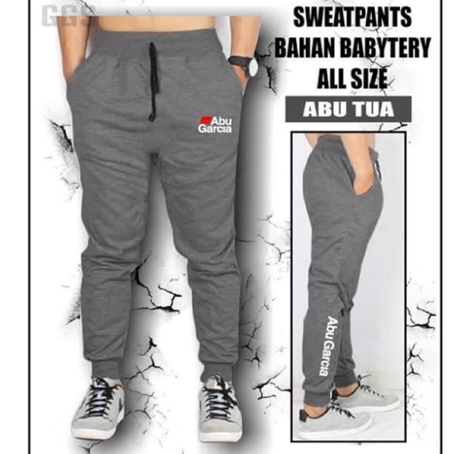 Celana Jogger mancing logo Abu Garcia