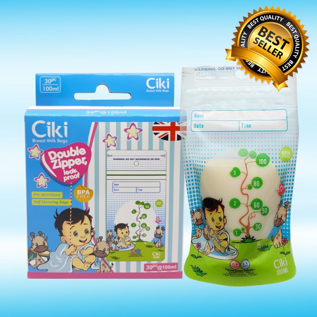 Kantong ASI Steril Ciki 100ml 200ml isi 30 pcs Temperatur Sensor Breastmilk Storage Bag BPA FREE