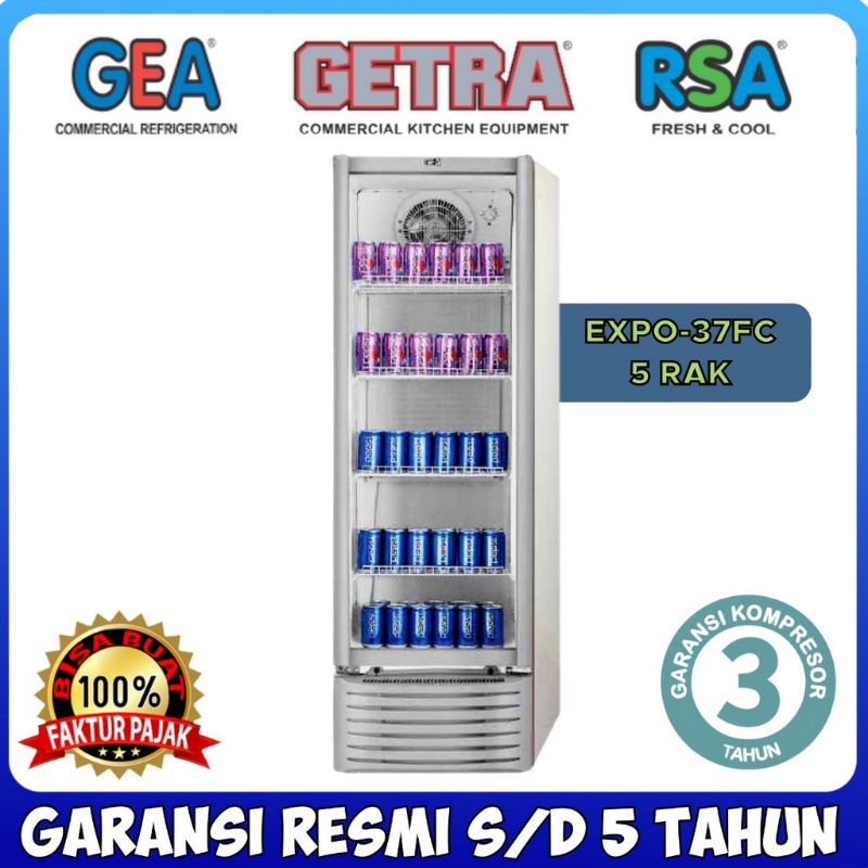 SHOWCASE GEA 5RAK LEMARI PENDINGIN MINUMAN GEA EXPO 37CF 5RAK