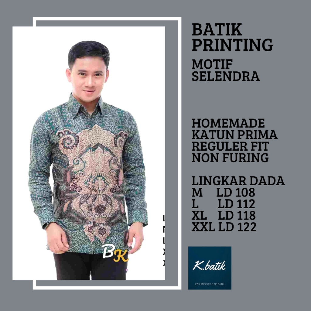 KEMEJA BATIK PRIA LENGAN PANJANG MOTIF SELENDRA HIJAU BATIK MODERN BATIK SERAGAMAN KANTORAN BATIK PEKALONGAN BATIK KATUN