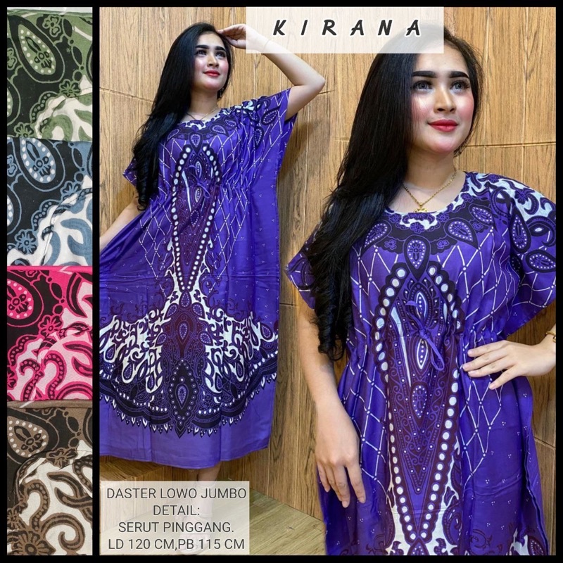 DASTER LOWO JUMBO RAYON MAYANG KUPU LD 120 KEKINIAN BAHAN HALUS ADEM MURAH SERUT DEPAN BEST SELLER-LOWO KIRANA