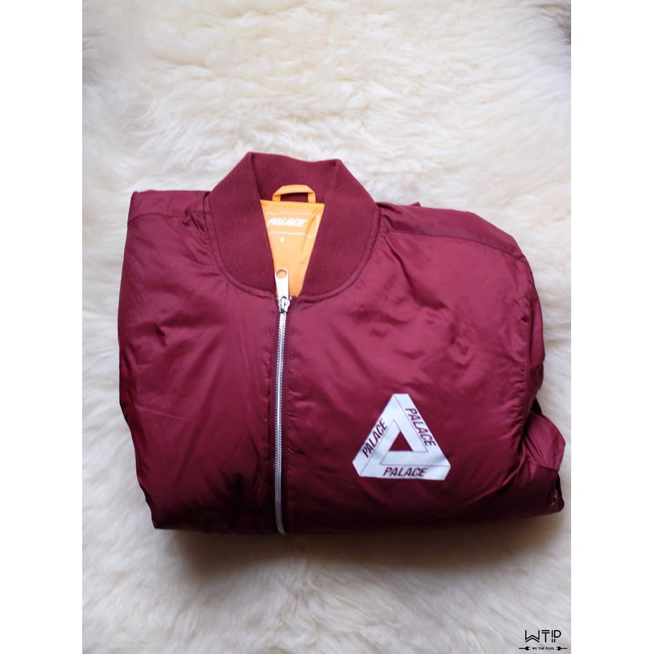 Palace Thinsulate Bomber Jacket Burgundy Bnip Original .Deevagrosir.Olshop