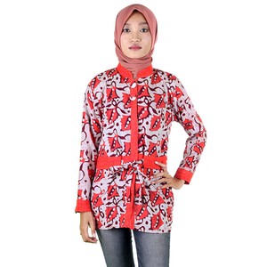 Blus Batik I Blouse Batik I Blus Kerja Wanita Batik Cap Diffa