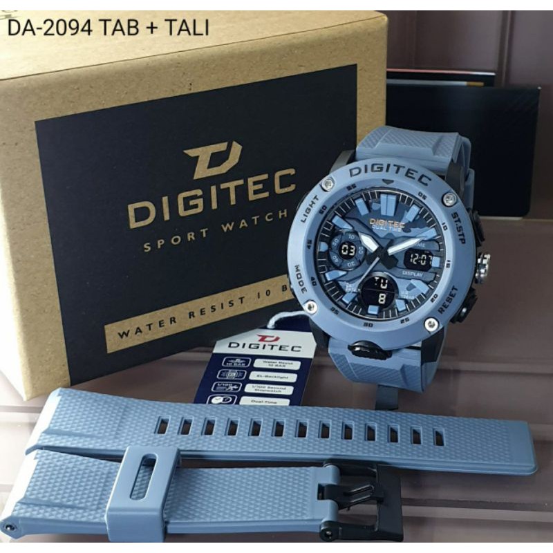 Jam Tangan Pria Digitec Original Dual Time DG2094 Harga Grosir