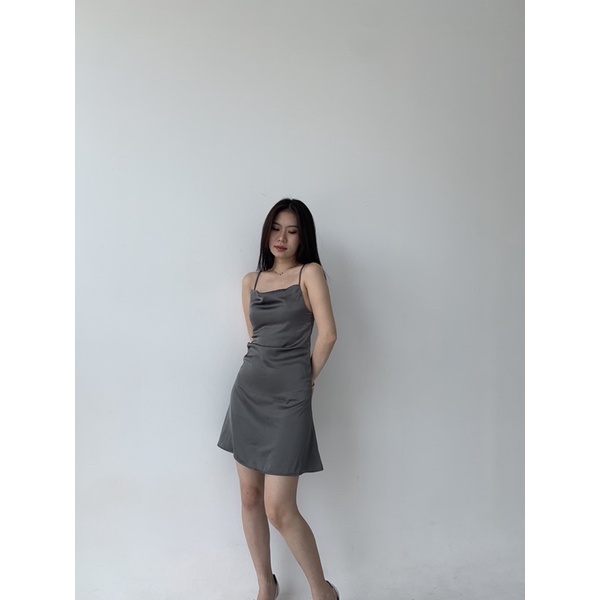 Olivia Short Satin Dress / Dress Mini Satin Wanita