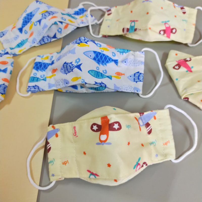Masker BAYI KF94 3D Kain 6-24bulan BISA CUCI Non Medis / Masker 3D Baby Kain