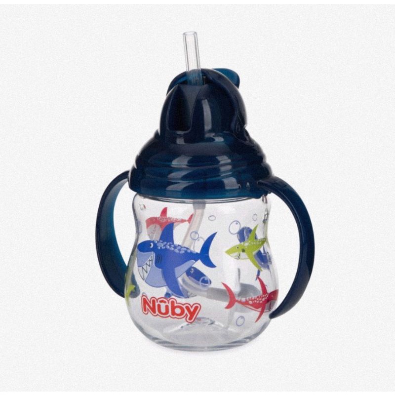 Nuby Tiritan Flip It Straw Cup 270 ml - Botol Minum Anak