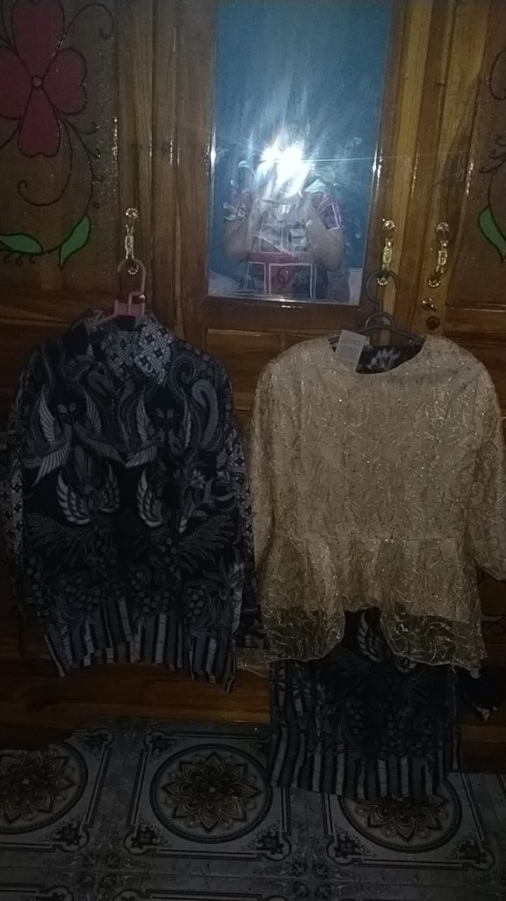 Baju Cople Annabel Pinguin Original Seno Estu - Baju Batik Cople -batik Cople Brukat Tille Mutiara