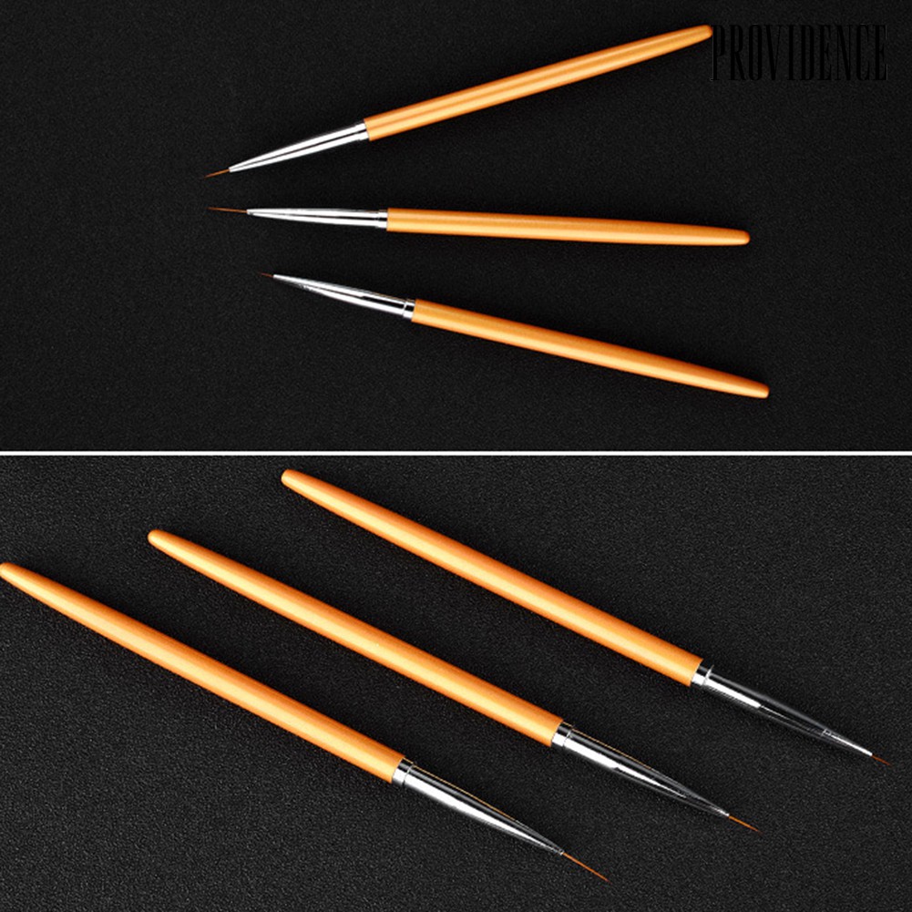 Providence 3Pcs/Set Nail Art Lines Painting Pen Brush Professional Manicure Drawing Tool