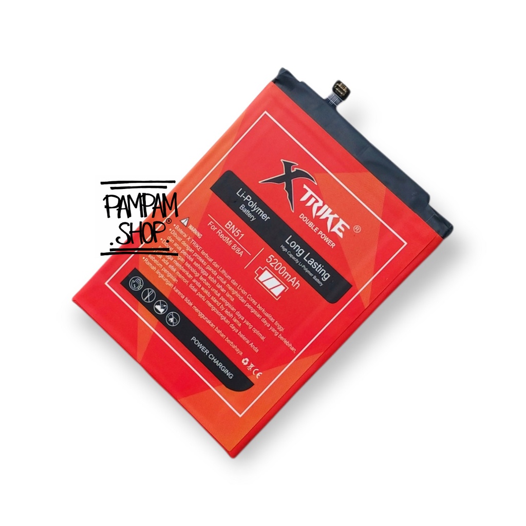 Baterai XTRIKE Double Power Original XiaoMi BN51 Mi Redmi 8 8A Pro Batre Batrai Battery Ori Handphone HP Xiao Mi BN 51