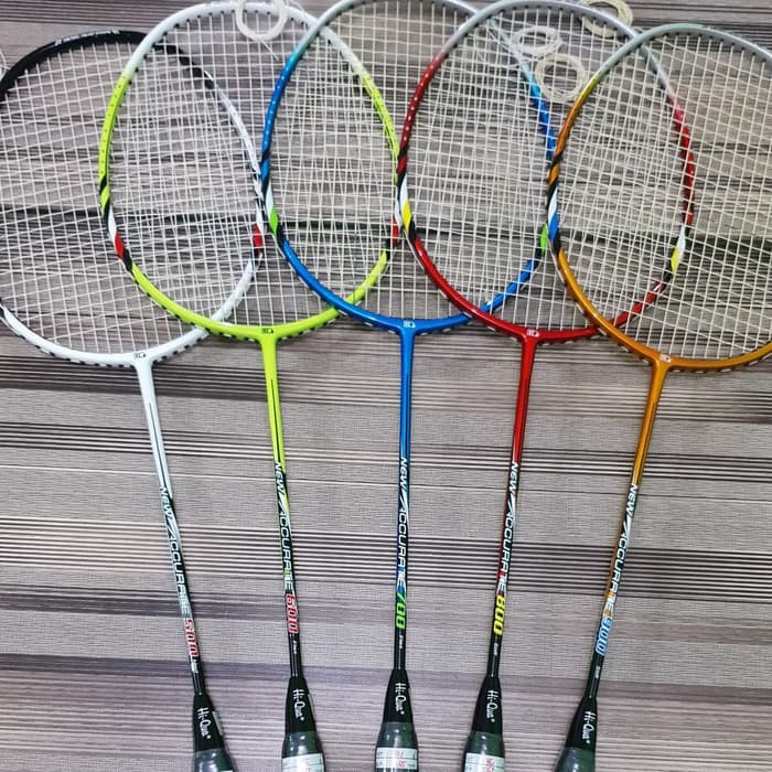 Raket Badminton Hi Qua HQ Accurate 600 700 800 900 Bonus Senar Grip Limited