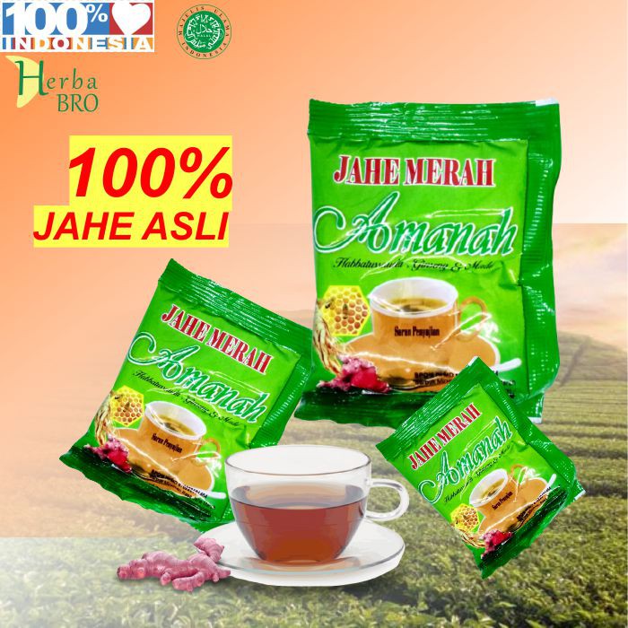 

JAHE MERAH AMANAH SEGAR BARU SUPER 12 saset/12 sachet/serenceng/satu renceng