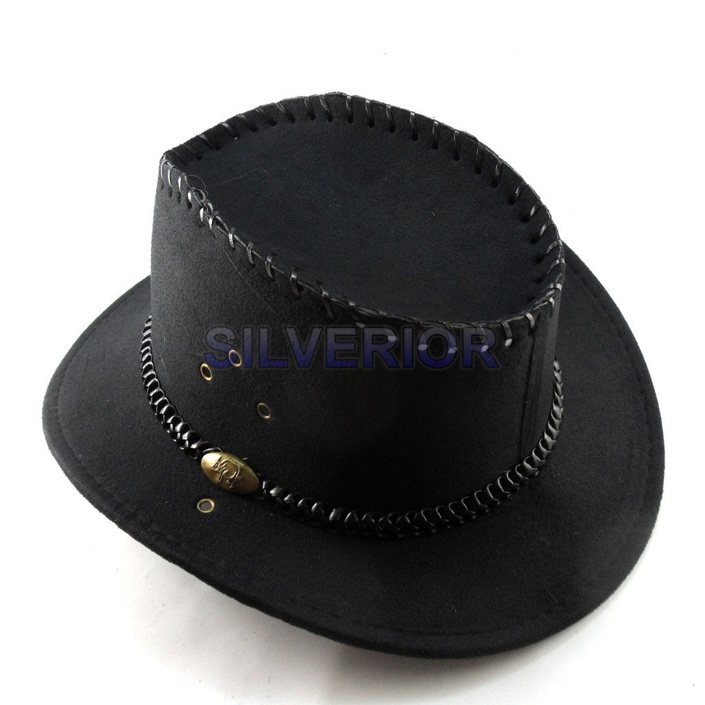 Topi Gembala Sapi Koboi Cowboy Hitam