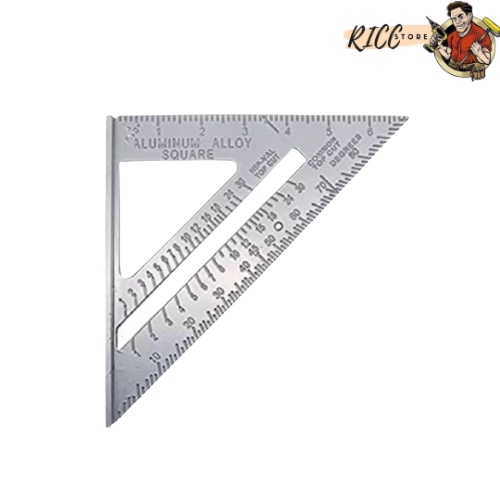 

Penggaris siku Segitiga 7 inci / Speed Square Allumunium Penggaris segitiga Abu abu / Penggaris pertukangan BESTTOOLS