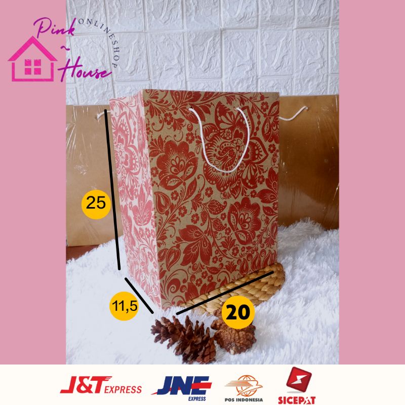 

PAPER BAG TAS KERTAS MOTIF / UK P 20 X L 11,5 X T 25