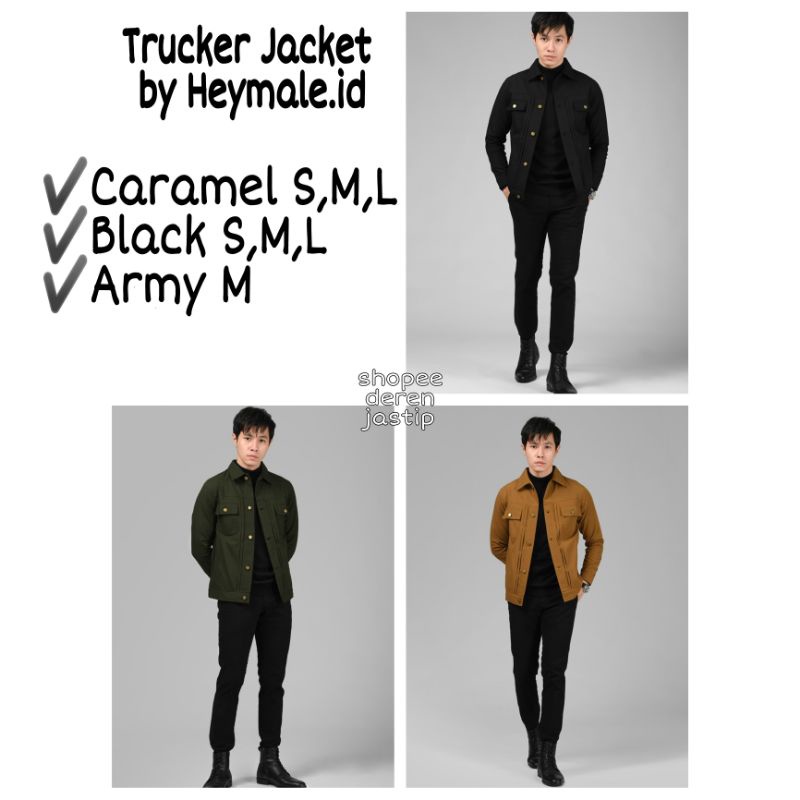 TRUCKER JACKET CARAMEL size S ONLY by Heymale.id