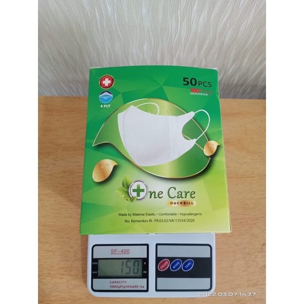 Duckbill OneCare 4ply masker dewasa EMBOS One Care earloop premium 50pcs Produk Lokal