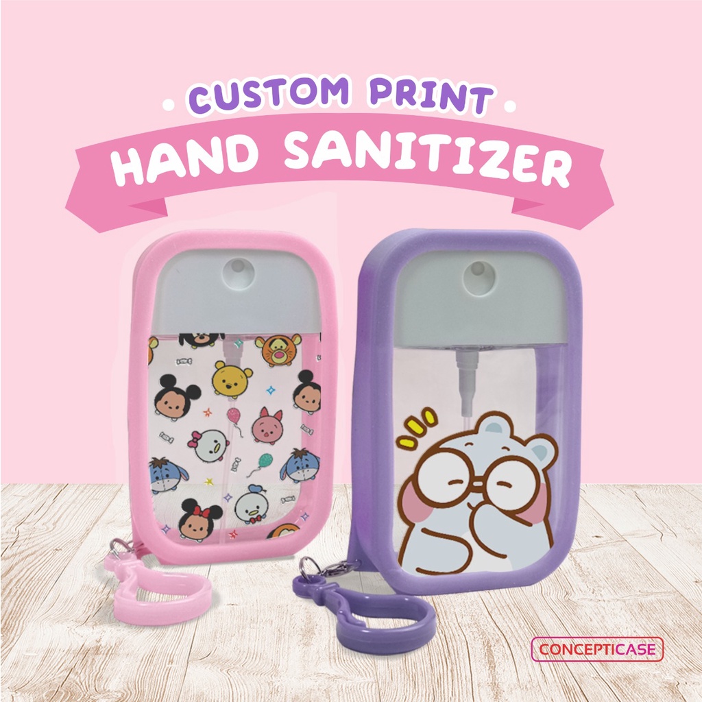 CUSTOM PRINT HAND SANITIZER POCKET SPRAY/HAND SANITIZER GANTUNG ISI 50ML