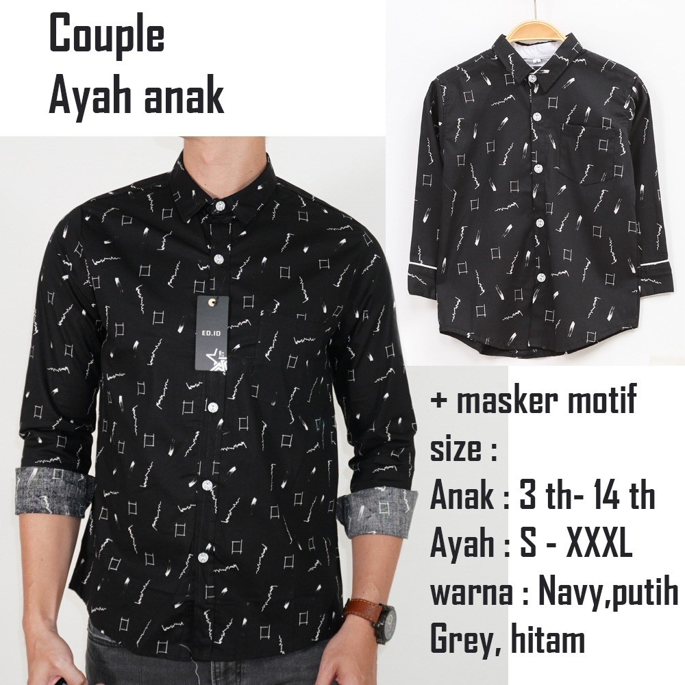 Amspro couple ayah dan anak laki-laki couple kondangan couple ayah anak cowok 017ryan hitam