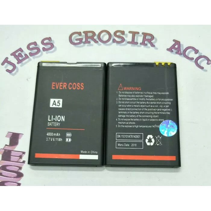 Baterai Battery Batere Evercross Evercoss Cross A200 , A5 Double Power