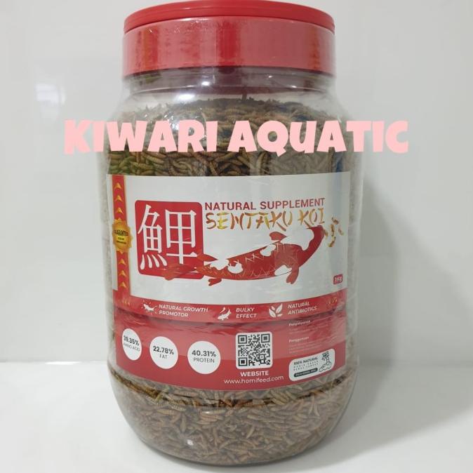 SENTAKU KOI 1KG - Suplemen Ikan 1000 G Gr Gram Red Maggot BSF Premium