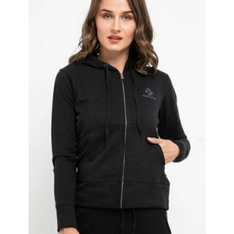 Jaket Converse Zipper Hoodie Wanita/cewek/women Original SALE