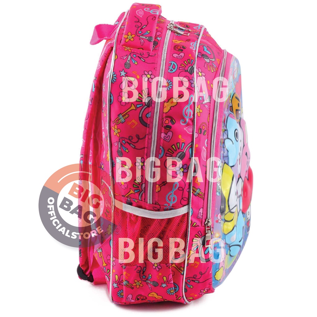 Tas Ransel Anak Perempuan Karakter UKURAN SD - 4D Emboss Clarity - BT*S Tas 4D Timbul Tas Timbul