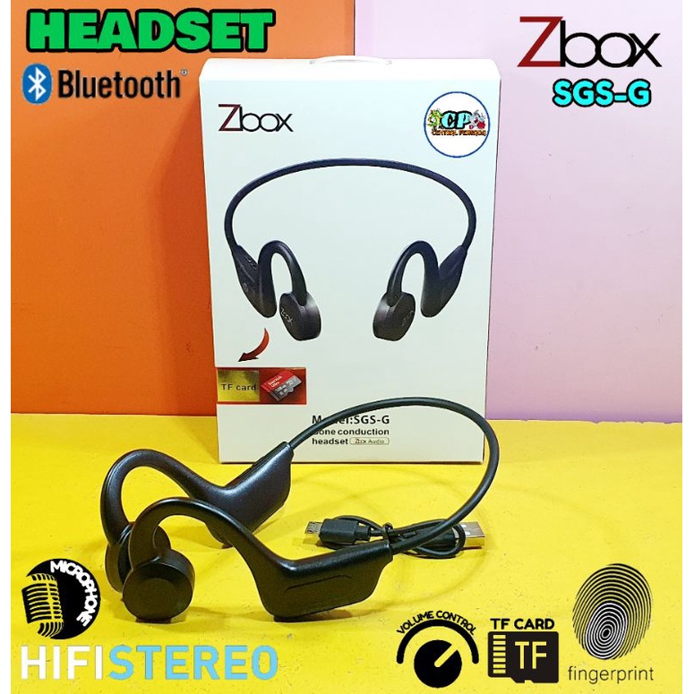 Headset HF HS Wireless Bluetooth Zbox SGS-G Open Ear