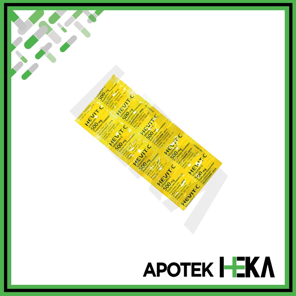 Hevit-C 500 mg Strip isi 10 Tablet - Vitamin C (SEMARANG)