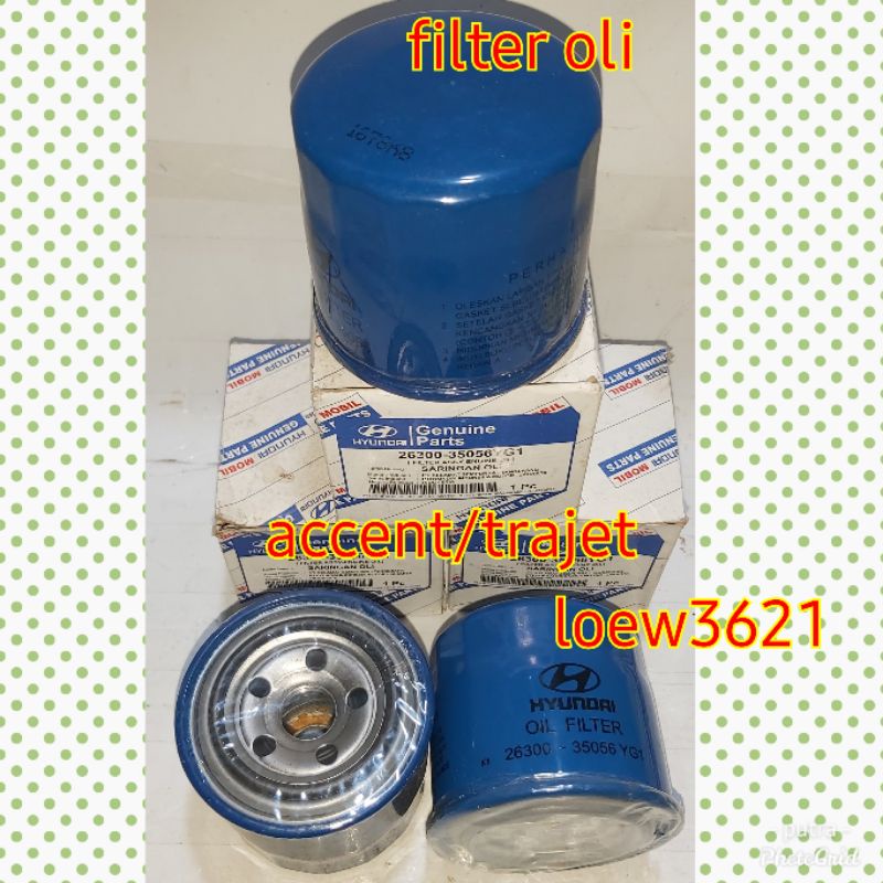 FILTER OLI SARINGAN OLI OLI FILTER HYUNDAI ACCENT VERNA MATRIX GETZ AVEGA TRAJET TUCSON  OEM HYUNDAI