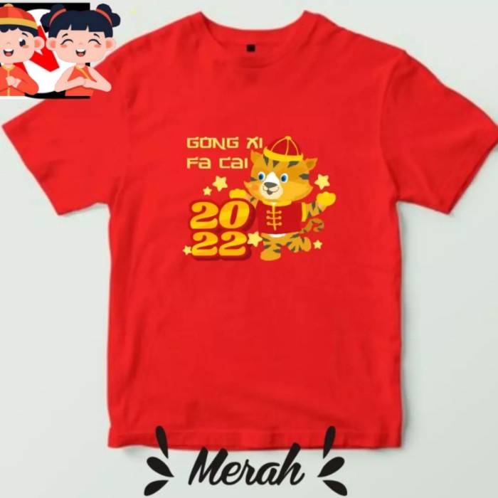 KAOS IMLEK 2022 TIGER-KAOS IMLEK FAMILY-KAOS UNISEX PRIA/WANITA-JRG22 - kaos distro imlek 2022