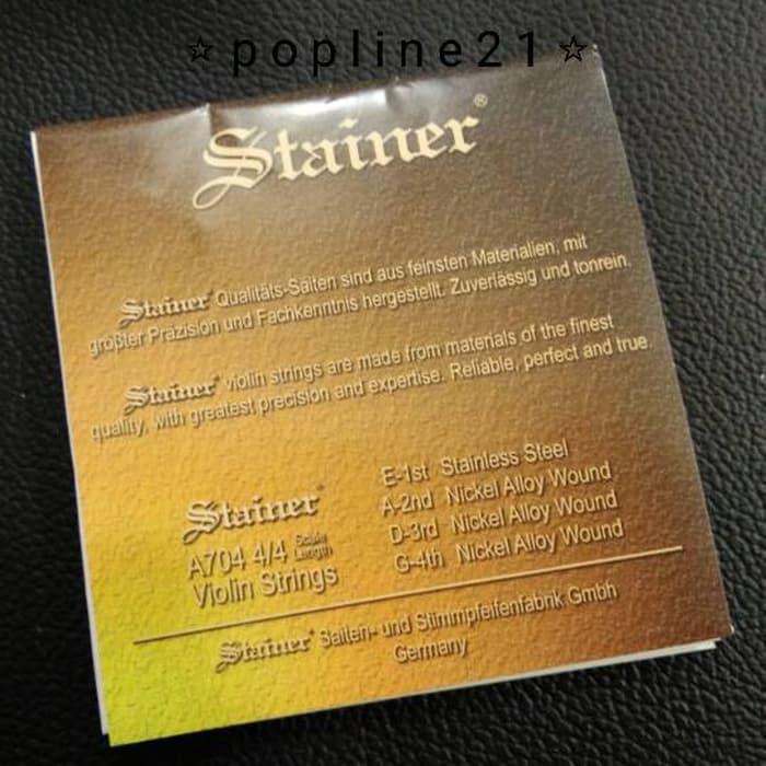 Senar Biola STAINER / Violin Strings STAINER A704 Nickel Alloy Wound