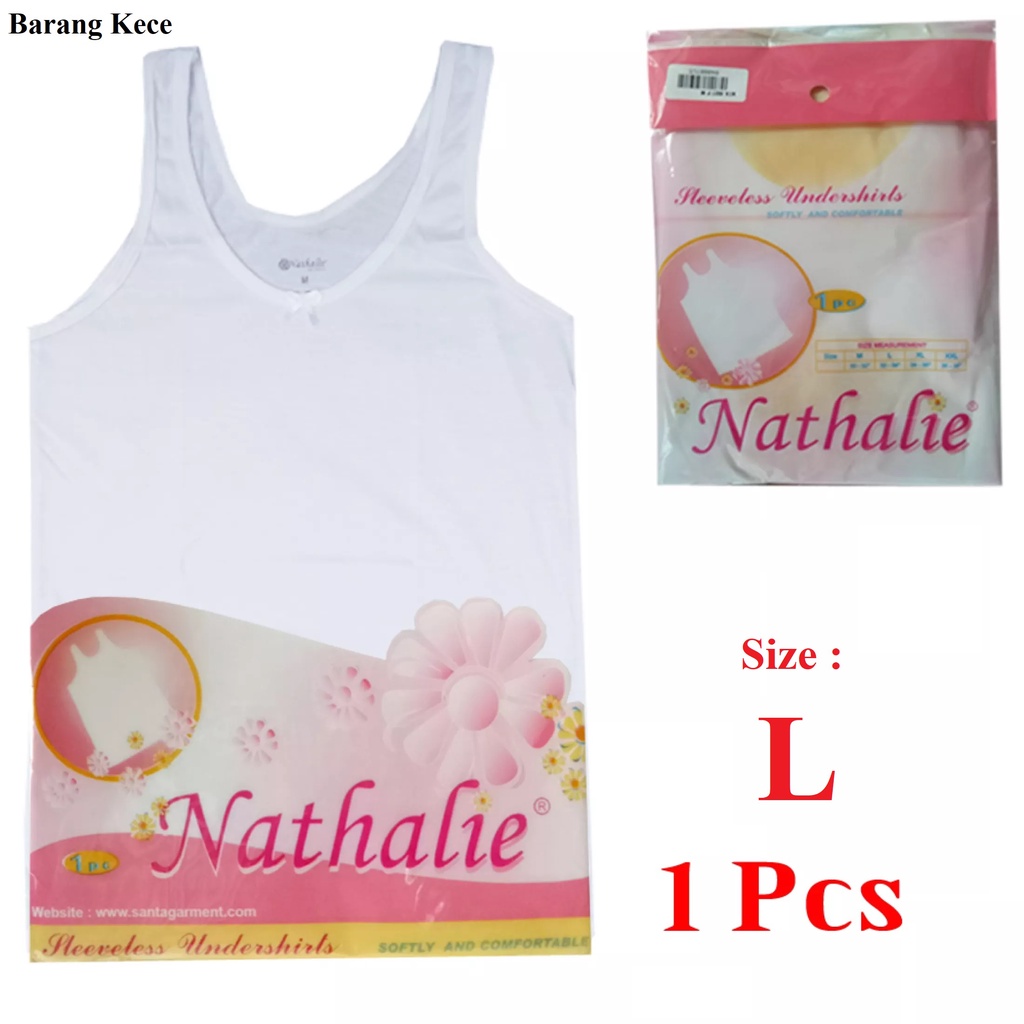 Kaos Dalam Cewek / Tank top Wanita / Singlet Perempuan Bahan Katun Vanella - COD barangkece-Nathalie L - Putih