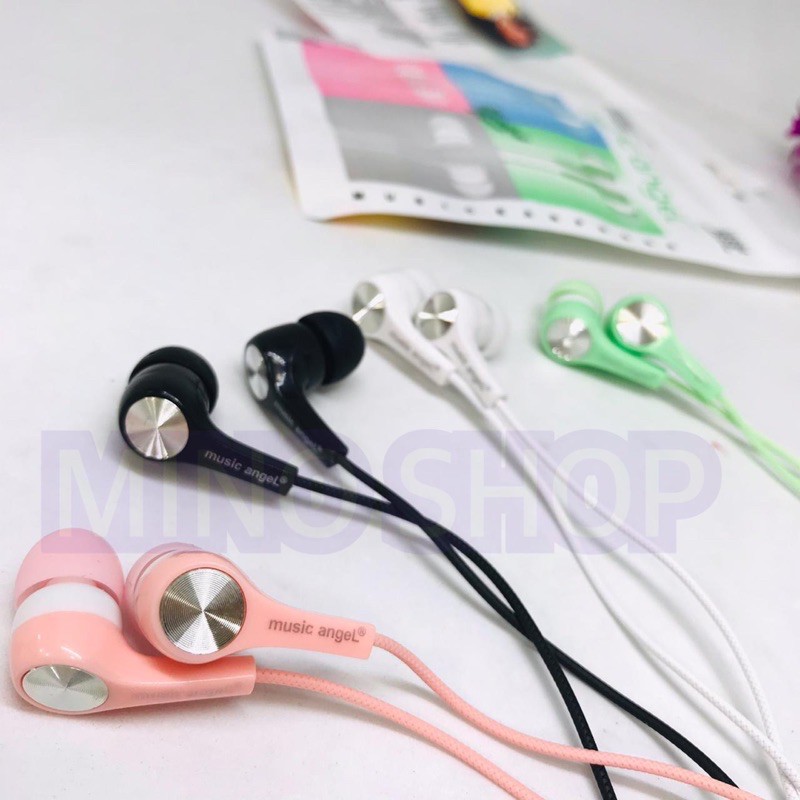 HANDSFREE-EARPHONE MUSIK ANGEL MACARON PACKING IMPORT TOP QUALITY