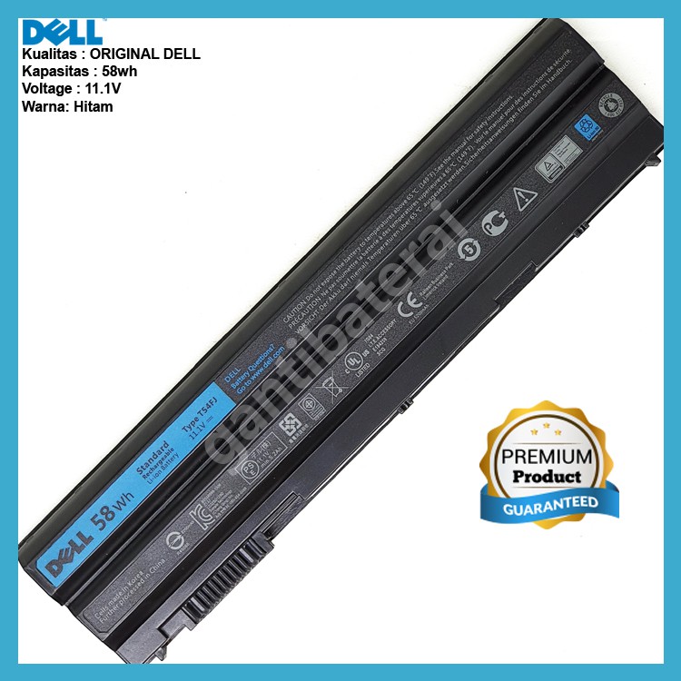 Baterai Laptop Dell Latitude E5420 E5430 E5520 E6420 E6420 E6440 E6540 E6520 T54FJ