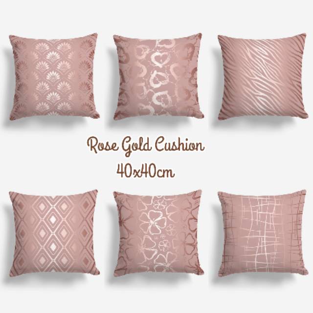 BANTAL SOFA PRINT MOTIF ROSEGOLD CHAMPANGE 40X40 CM