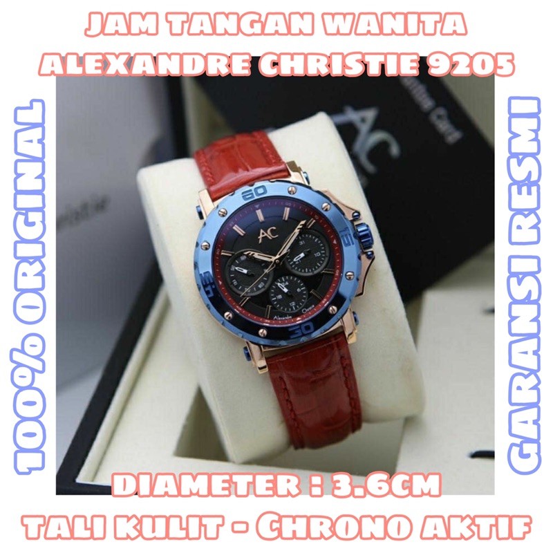 AC 9205 JAM TANGAN WANITA COLLECTION SERIES ALEXANDRE CHRISTIE AC9205 TALI KULIT