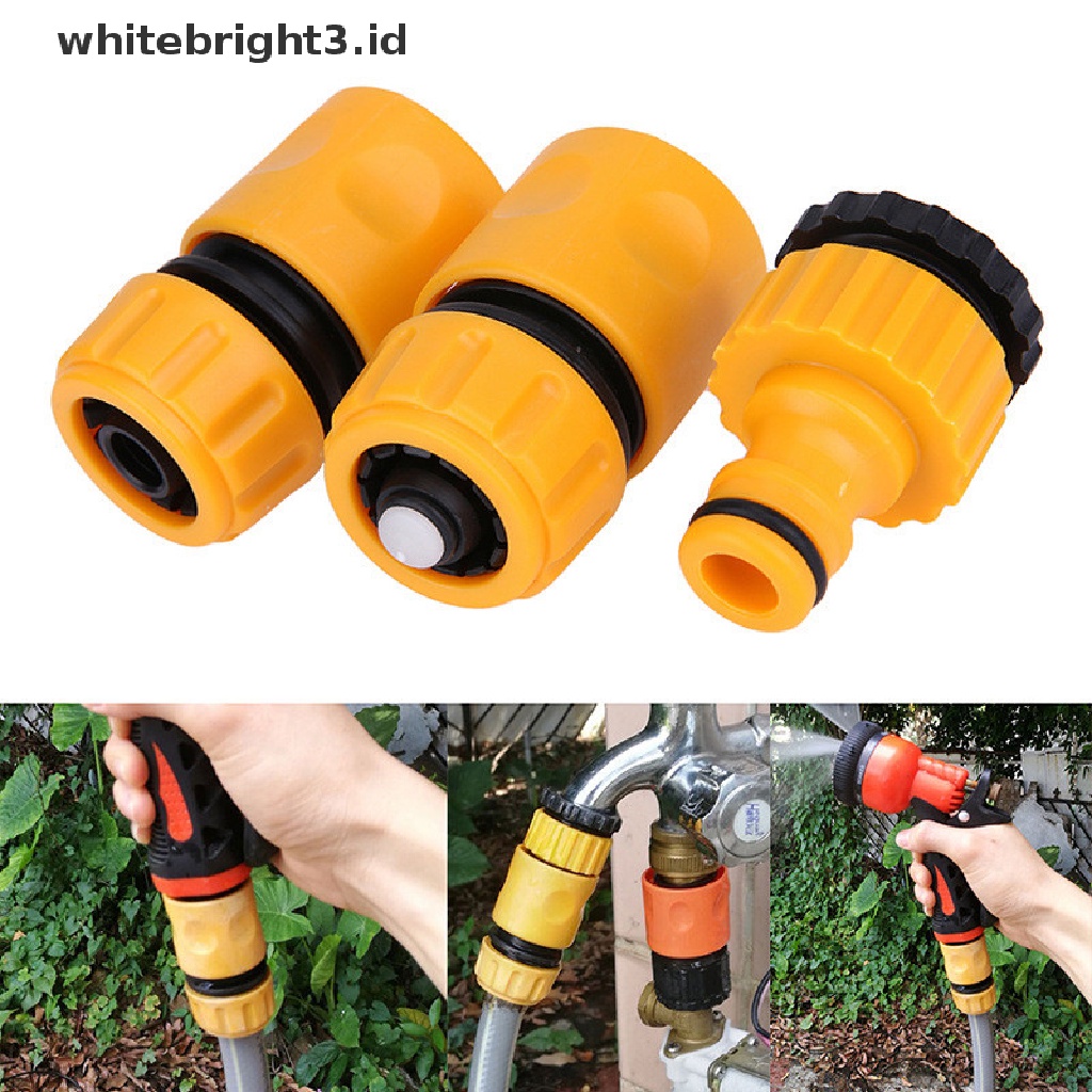 (whitebright3.id) 3pcs Adapter Konektor Selang Air 1 / 2 &quot;Untuk Irigasi Taman