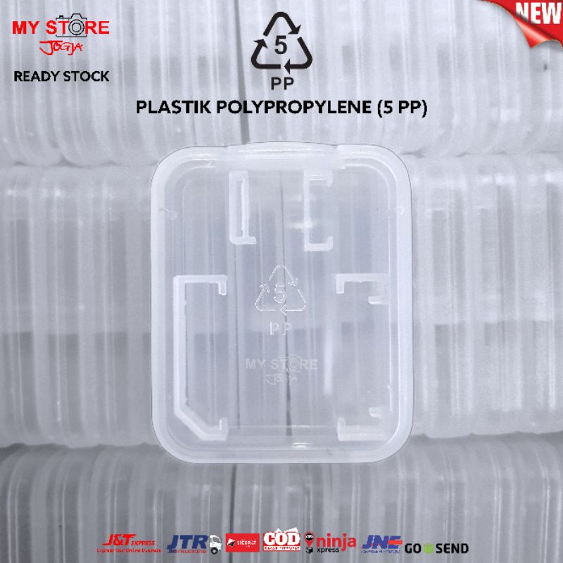 Case Memory 2in1 SDHC SDXC & Micro SD TF 5 PP Plastik Tebal polypropylene Wadah Tempat Kotak Penyimp