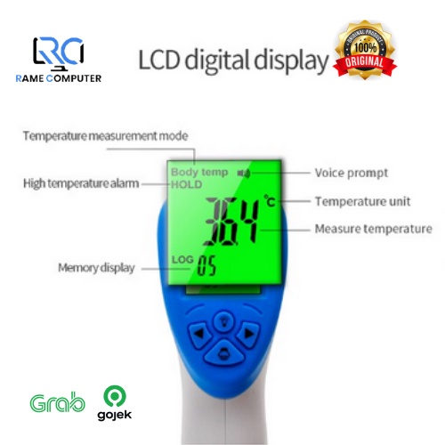 INFRARED THERMOMETER LERKONN THERMO GUN TERMOMETER BERSETIFIKAT TANPA SENTUH / KONTAK