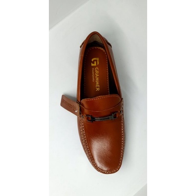 Sepatu Loafers Pria Kulit Asli Sepatu Moccasin Sol Tanam Kulit Grammer