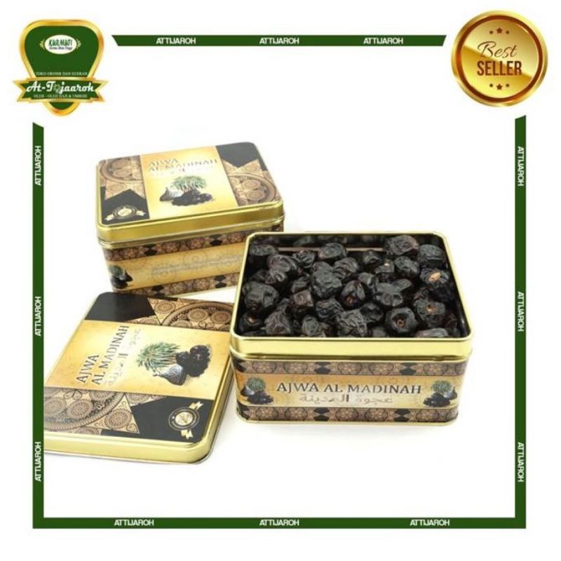 Kurma Ajwa Kaleng Al Madinah 1 Kg || Kurma Ajwa Premium Fresh 1 Kg