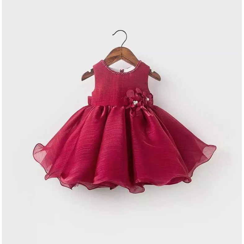 DRESS IMLEK MERAH GAUN PESTA ULANG TAHUN BAYI PEREMPUAN DRESS TUTU ANAK PEREMPUAN GAUN PESTA PERNIKA