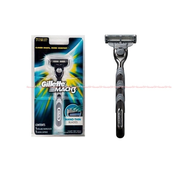 Gillette mach3 nano Blades thin Pisau Cukur Gillete Gilet Mach 3 Shaving Gilette Mac3 Pisau Cukur Pria Laki Laki