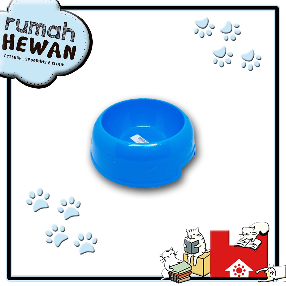 Tempat Makan Bulat Kucing &amp; Anjing - Pet Bowl Single