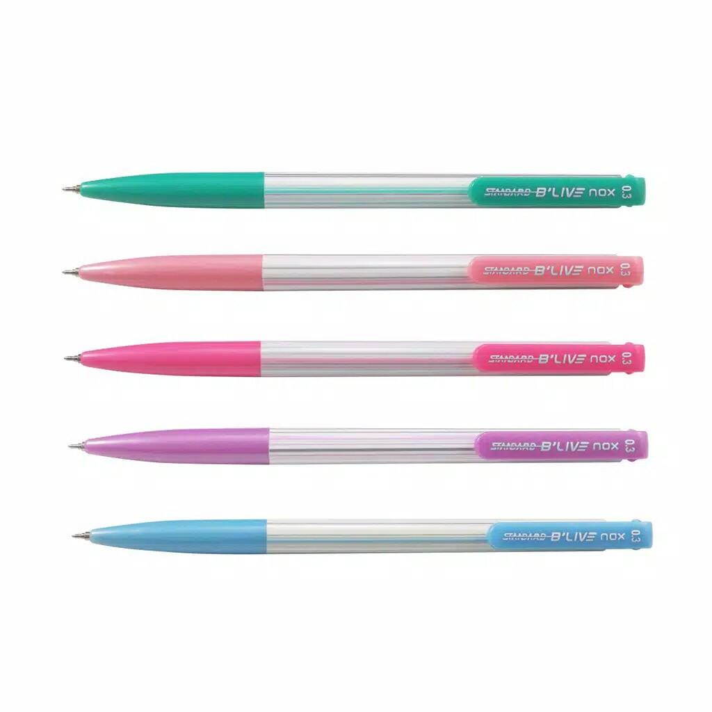 

[GRAND MEDIA] BALLPOINT / PENA / PULPEN STANDARD B'LIVE NOX 0.3 HITAM / PCS