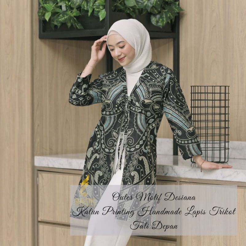 Outer batik prabuseno Batik Original Prabuseno Atasan Batik Wanita Batik Modern