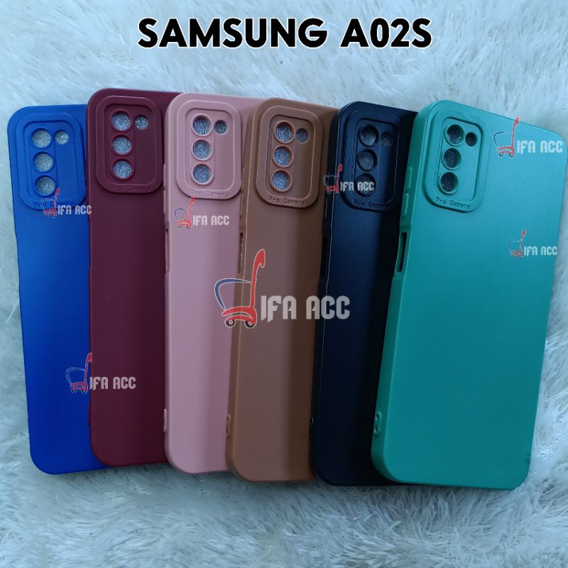 CASE SAMSUNG A02S CASE TPU PRO MACARON PELINDUNG CAMERA 360