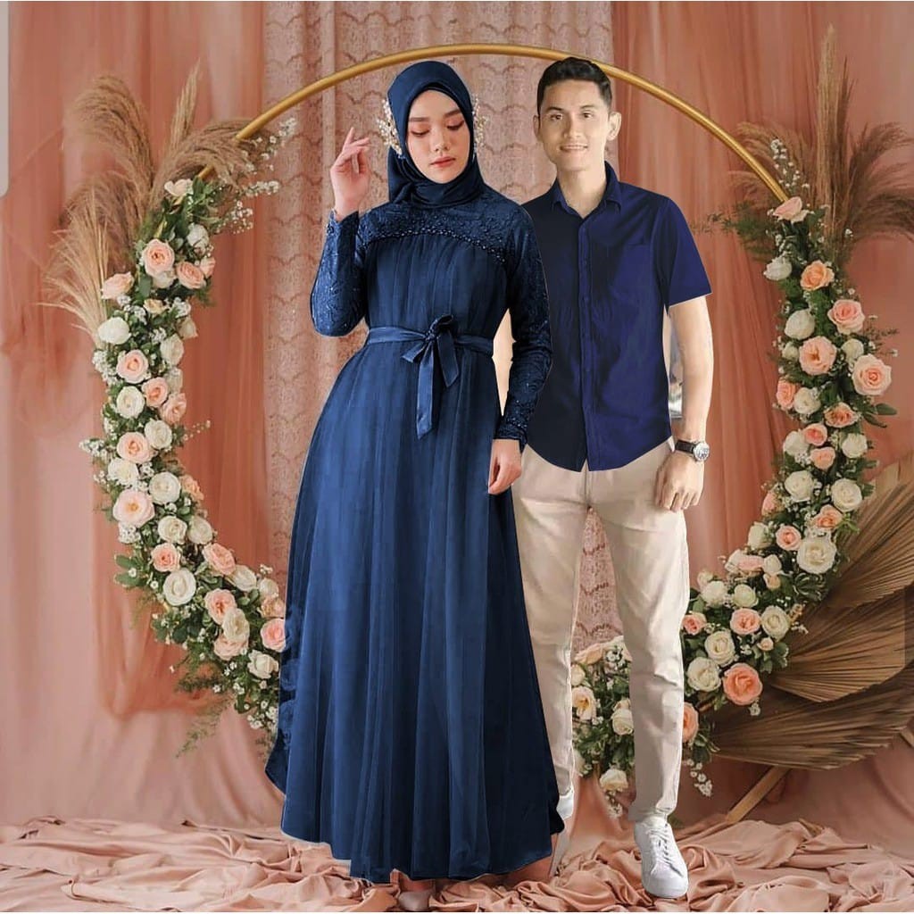 VGN COUPLE MIKAYLA / MAXI DRESS TERBARU / KEMEJA COWOK / COUPLE TERLARIS / OPEN COD